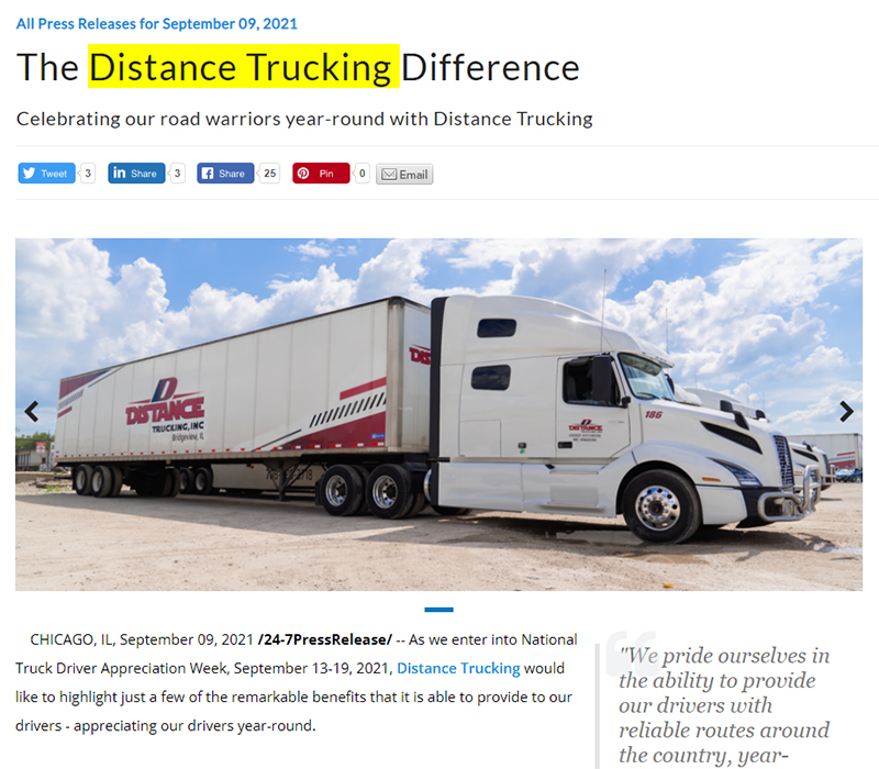 The Distance Trucking Difference
